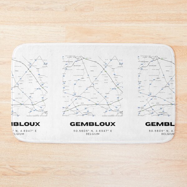 Item preview, Gembloux Belgium Map | Minimalist Black and White Modern City Poster designed and sold by RM-Journey.