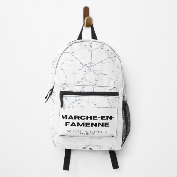 Item preview, Marche-en-Famenne Belgium Map | Minimalist Black and White Modern Poster designed and sold by RM-Journey.
