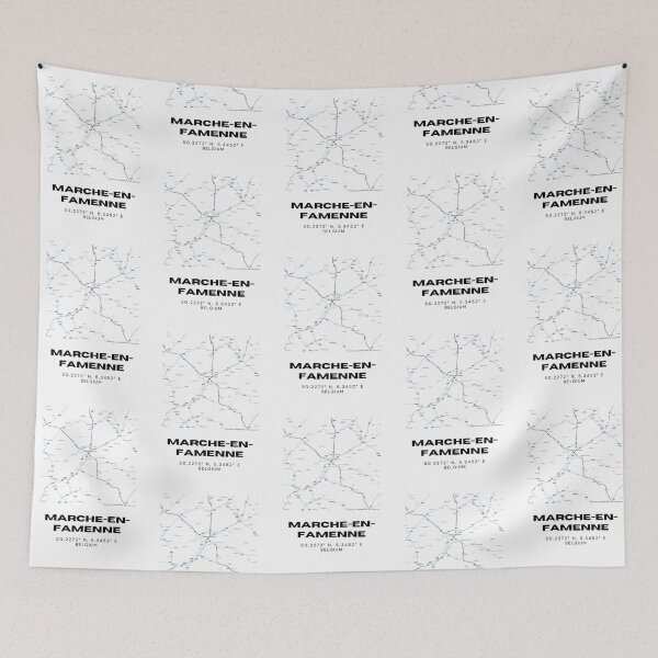 Item preview, Marche-en-Famenne Belgium Map | Minimalist Black and White Modern Poster designed and sold by RM-Journey.