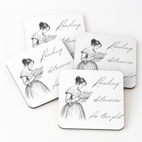 Item preview, Reading Obituaries for the Plot – Victorian Woman Dark Academia Design designed and sold by Little Happies.