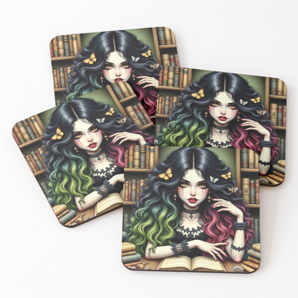Item preview, Gothic book fan designed and sold by Talpha.