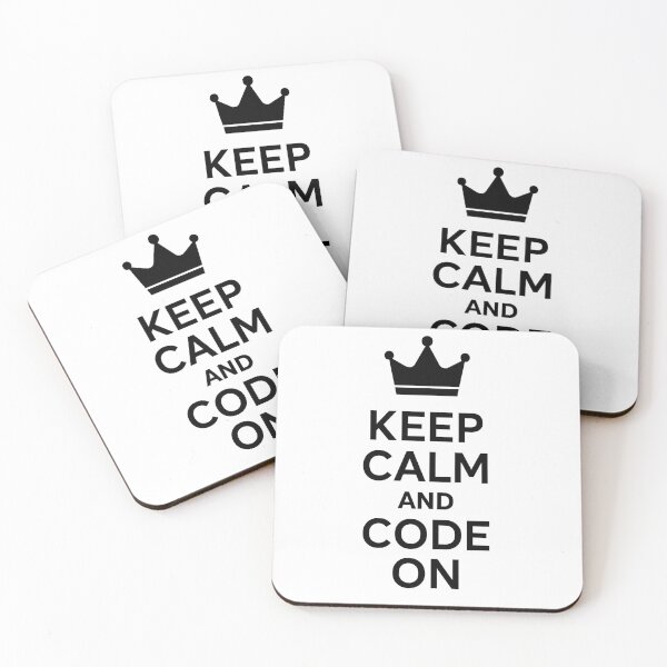 Item preview, Keep Calm and Code On – Motivation for everyone who thinks in code designed and sold by Eric Nagel.