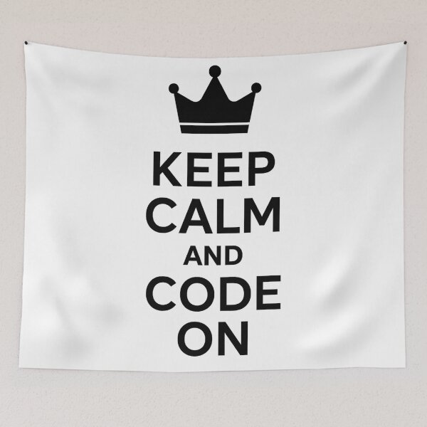 Item preview, Keep Calm and Code On – Motivation for everyone who thinks in code designed and sold by Eric Nagel.