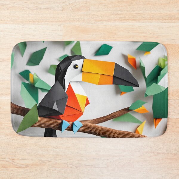 Item preview, Origami Art - Tropical Majesty: The Toco Toucan Perched designed and sold by ArtfulFolds.