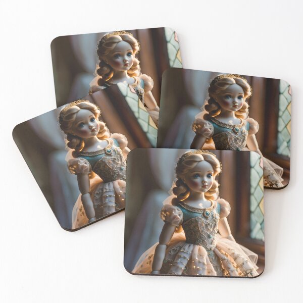 Item preview, Vintage Charm – Ceramic Doll in a Tulle Dress designed and sold by PawPrintedArt.