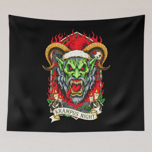 Item preview, Krampus Night - Demon Christmas Head Flash designed and sold by CoffinsArt.