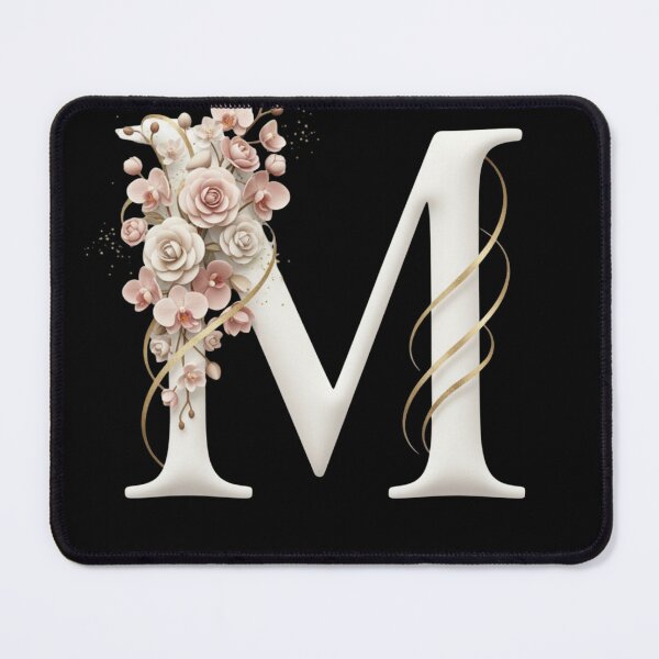 Item preview, Elegant Floral m initial – Luxury Monogram Design designed and sold by CuteOasis.