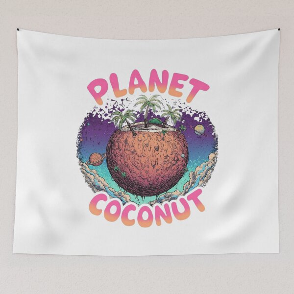 Item preview, Planet Coconut – Psychedelic Tropical Space Art for Dreamers and Beach Lovers designed and sold by Activity01.