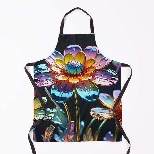 Item preview, Fragile Blooms – Enamel Glass Flowers in Vivid Color designed and sold by PawPrintedArt.
