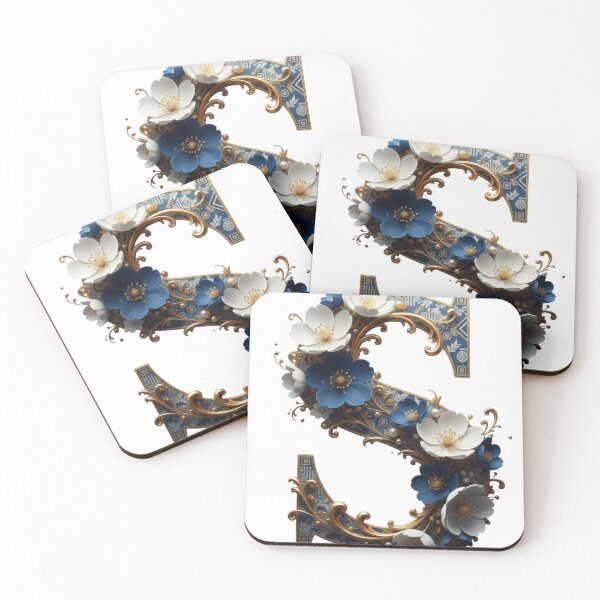 Item preview, Sophisticated Floral. Initial S – Elegant Initial Monogram designed and sold by CuteOasis.