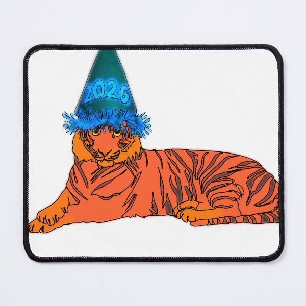 Item preview, Maple the Tiger Wearing a 2026 Hat – animalzinhats designed and sold by Ashley’sAnimalz.
