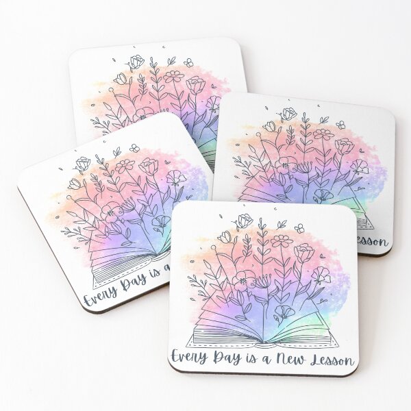 Item preview, Every Day Is a New Lesson – Blooming Book Floral Watercolor Design designed and sold by Little Happies.