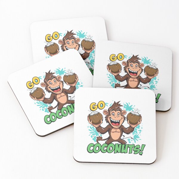 Item preview, Go Coconuts! – Funny Monkey Tropical Cartoon Design designed and sold by Activity01.