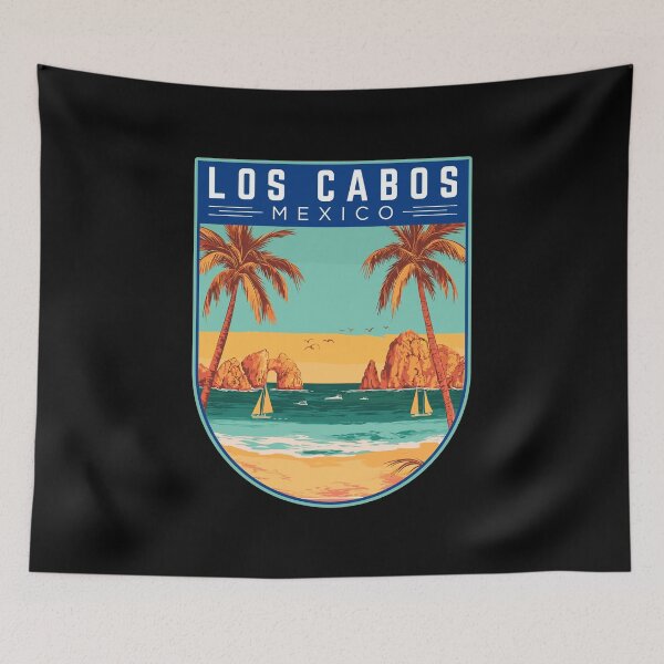 Item preview, Los Cabos in Mexico, Vintage Travel Art Badge designed and sold by MaateoDesign.