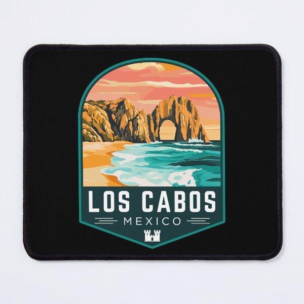 Item preview, Los Cabos in Mexico Retro Travel Art Badge designed and sold by MaateoDesign.