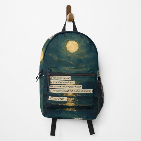 Item preview, Sylvia Plath Ariel poetry quote - "If the moon smiled, she would resemble you." designed and sold by gibbianne.