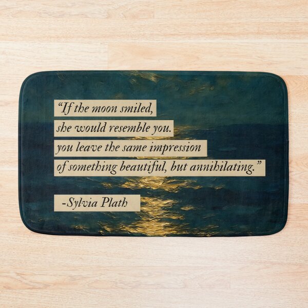 Item preview, Sylvia Plath Ariel poetry quote - "If the moon smiled, she would resemble you."  designed and sold by gibbianne.