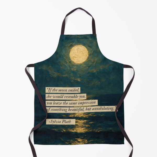 Item preview, Sylvia Plath Ariel poetry quote - "If the moon smiled, she would resemble you." designed and sold by gibbianne.