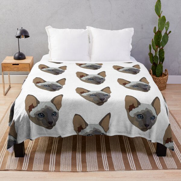 Item preview, Lilac point siamese cat with blue eyes designed and sold by LeahcarsArt.