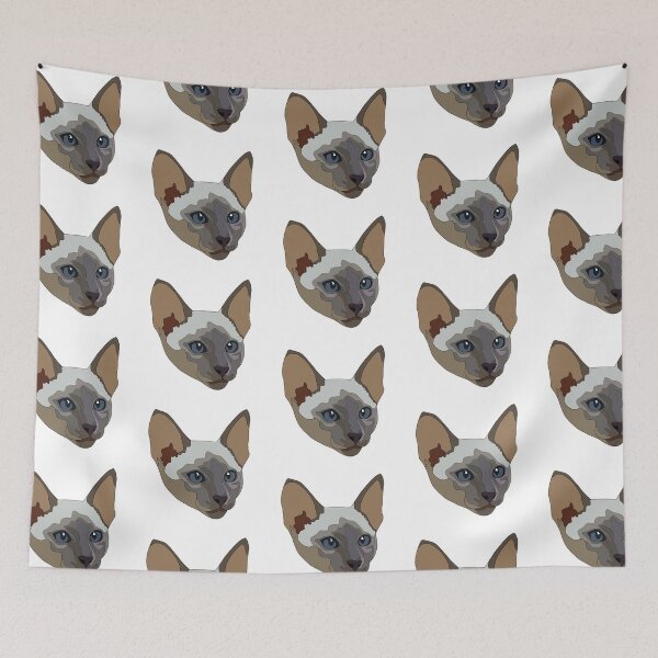 Item preview, Lilac point siamese cat with blue eyes designed and sold by LeahcarsArt.
