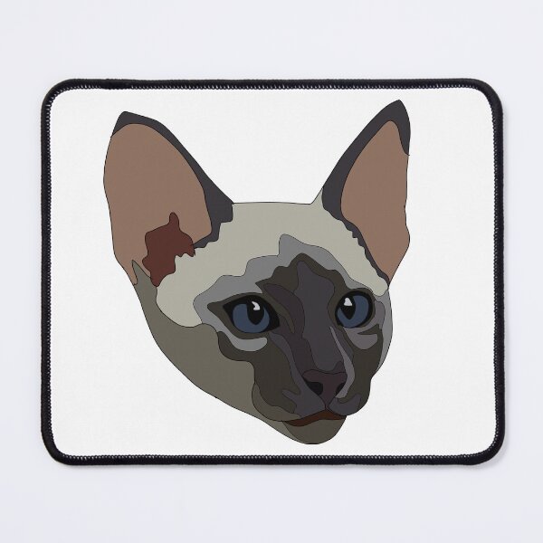 Item preview, Seal point siamese cat with blue eyes designed and sold by LeahcarsArt.