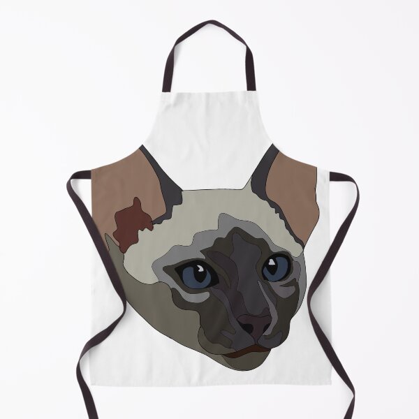 Item preview, Seal point siamese cat with blue eyes designed and sold by LeahcarsArt.