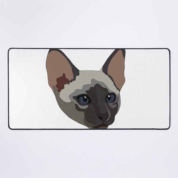 Item preview, Seal point siamese cat with blue eyes designed and sold by LeahcarsArt.