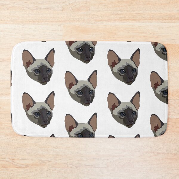 Item preview, Seal point siamese cat with blue eyes designed and sold by LeahcarsArt.