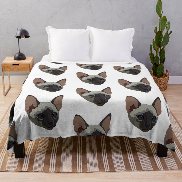 Item preview, Seal point siamese cat with blue eyes designed and sold by LeahcarsArt.