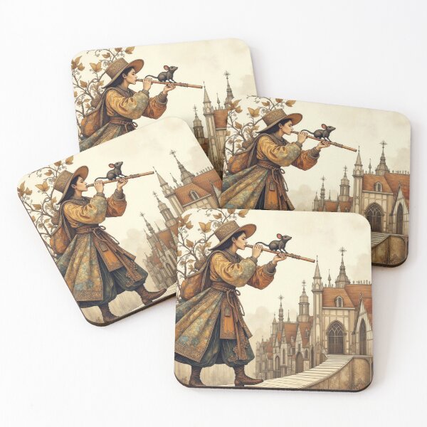 Item preview, the flute player and the rat designed and sold by Talpha.