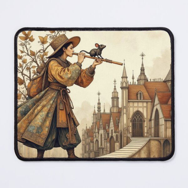 Item preview, the flute player and the rat designed and sold by Talpha.