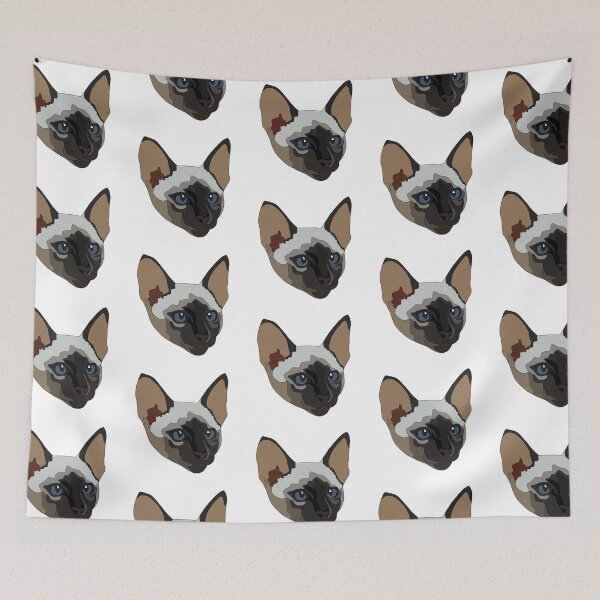 Item preview, Copy of Copy of Seal point siamese cat with blue eyes designed and sold by LeahcarsArt.