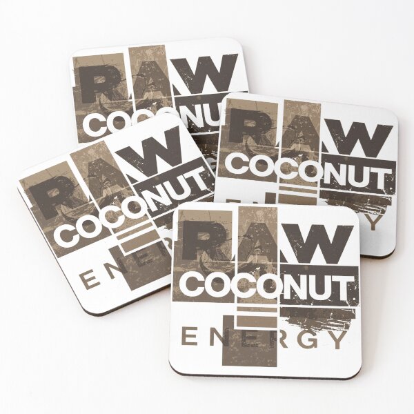 Item preview, Raw Coconut Energy – Minimalist Tropical Power Design for Active Souls designed and sold by Activity01.