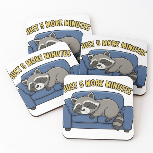 Item preview, Just 5 More Minutes Raccoon designed and sold by Star-Racc.
