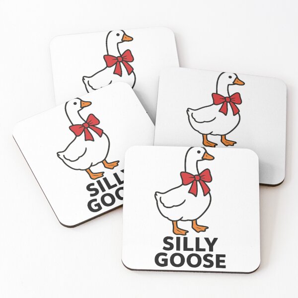 Item preview, Certified Silly Goose with a red bow designed and sold by The Silly Goose Studio.