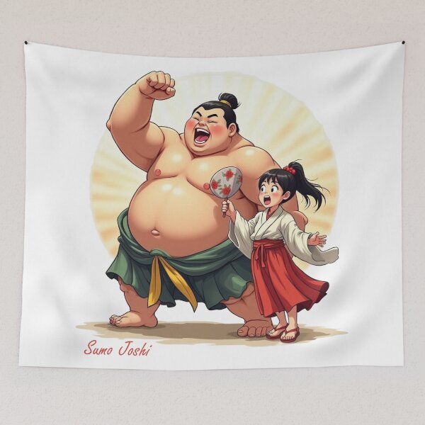 Item preview, Sumo wrestler with fangirl designed and sold by Talpha.