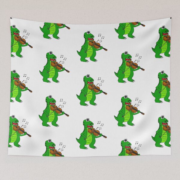 Item preview, T-Rex Dinosaur Playing Violin, Violinist Musician Music Teacher designed and sold by doodlerob.