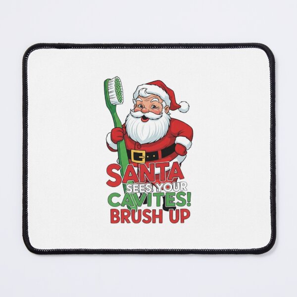 Item preview, Retro Santa Holding Toothbrush Funny Dental Christmas designed and sold by Clothesbest.