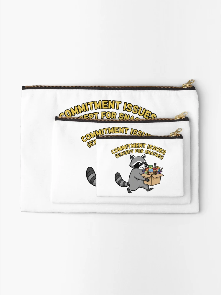 Thumbnail 2 of 4, Zipper Pouch, Commitment Issues Raccoon designed and sold by Star-Racc.