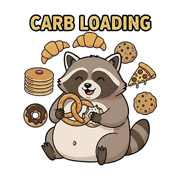 Artwork thumbnail, Carb Loading Raccoon by Star-Racc