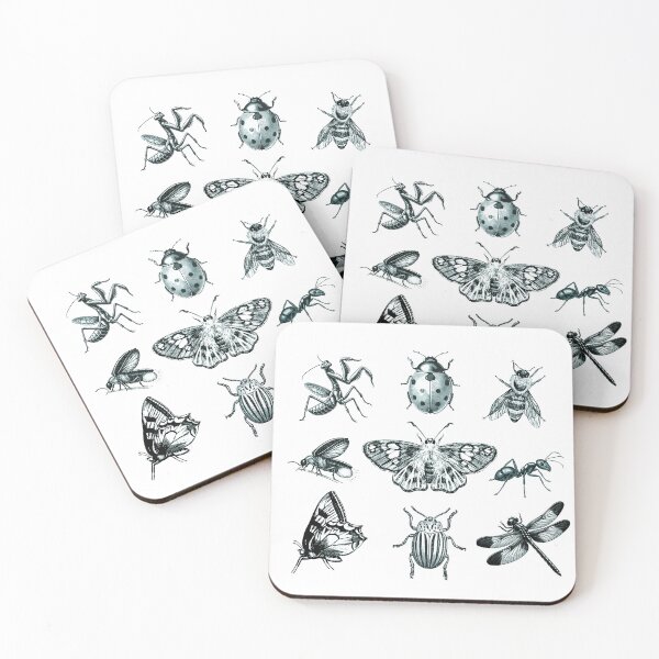 Item preview, Retro Entomology Blue designed and sold by Biofilia.