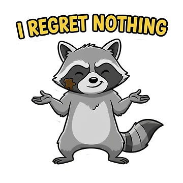 Artwork thumbnail, No Regrets Raccoon by Star-Racc