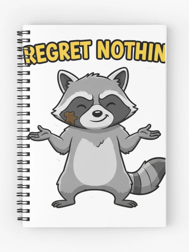 Thumbnail 1 of 3, Journal, No Regrets Raccoon designed and sold by Star-Racc.