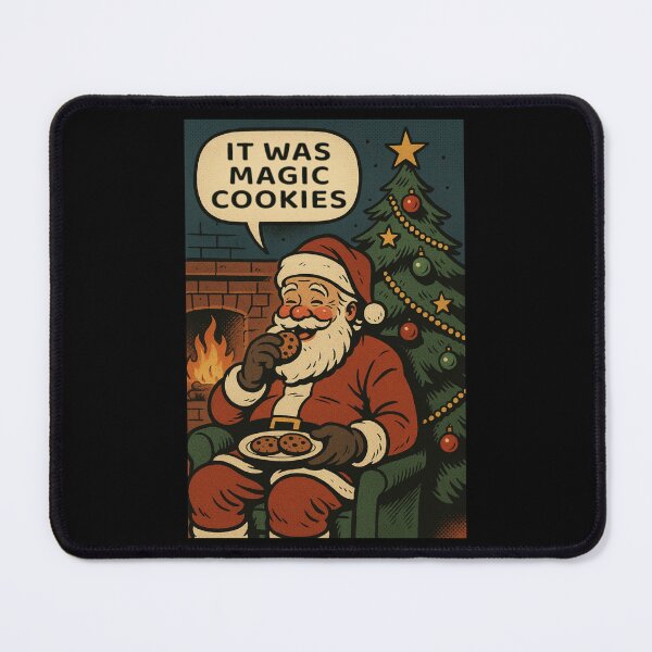 Item preview, Cozy Christmas Humor – Magic Cookie Santa – Gift for Chill Friends – Retro Comics • Vintage Halftone designed and sold by JacobKAurumhead.