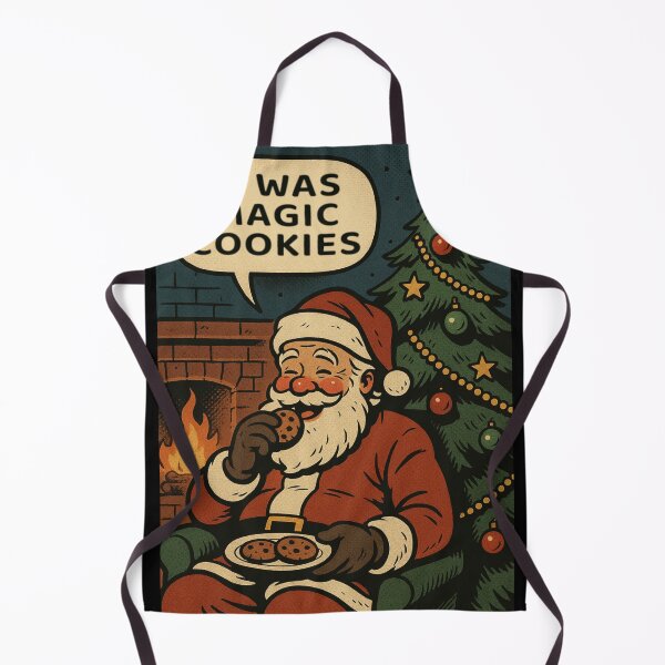 Item preview, Cozy Christmas Humor – Magic Cookie Santa – Gift for Chill Friends – Retro Comics • Vintage Halftone designed and sold by JacobKAurumhead.