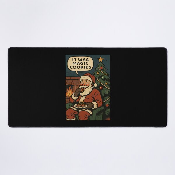 Item preview, Cozy Christmas Humor – Magic Cookie Santa – Gift for Chill Friends – Retro Comics • Vintage Halftone designed and sold by JacobKAurumhead.