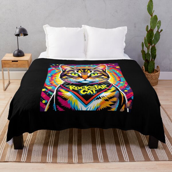 Item preview, Psychedelic Rockstar Cat designed and sold by Melody-Merch.