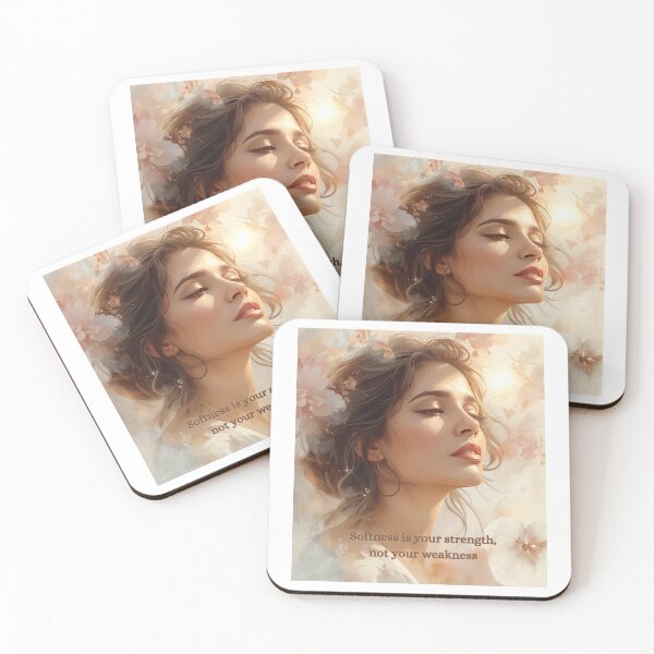 Item preview, Softness Is Your Strength – Empowering Feminine Quote Art designed and sold by Boski22.