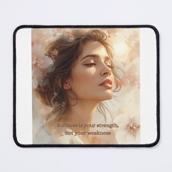 Item preview, Softness Is Your Strength – Empowering Feminine Quote Art designed and sold by Boski22.