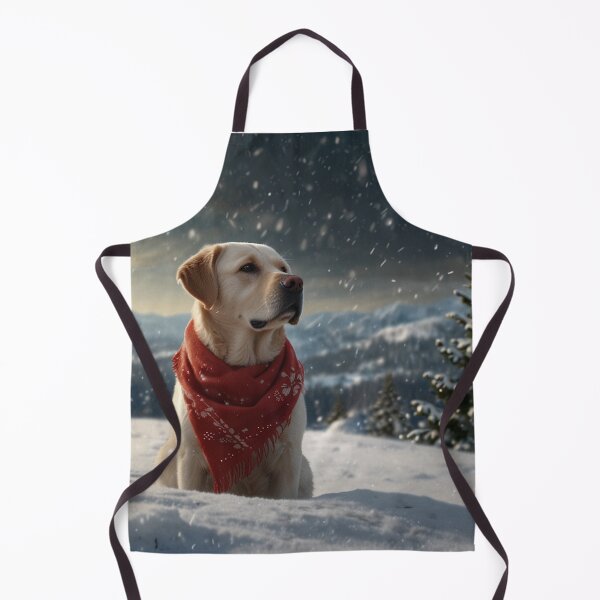 Item preview, Dog with Scarf in the Snow designed and sold by PetJoyPrintsCO.